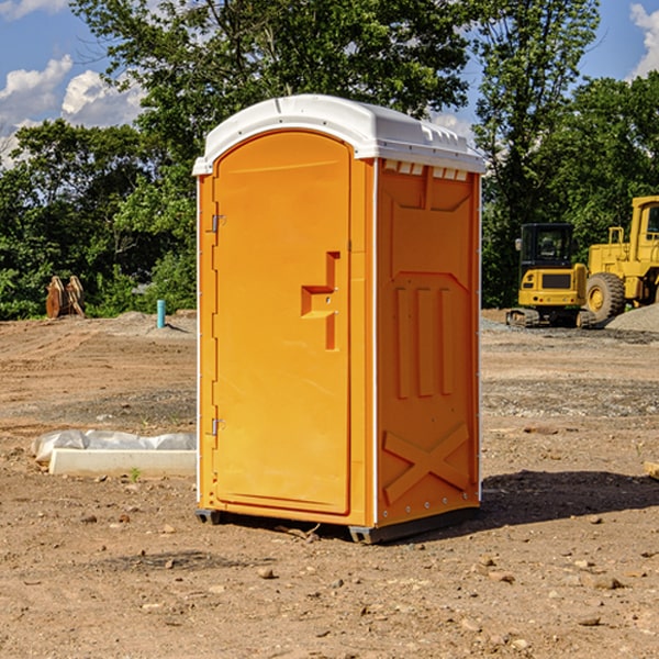 how often are the portable toilets cleaned and serviced during a rental period in Brunswick County Virginia